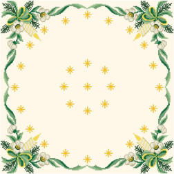 Набір для вишивки нитками Барвиста Вишиванка Новорічна скатертина Різдвяні зіроньки 75х75 (ТР148пБ5252i)