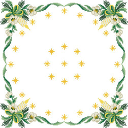 Схема Новорічна скатертина Різдвяні зіроньки для вишивки бісером і нитками на габардині. ТР148пБ5252