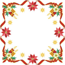 Схема Новорічна скатертина Новорічна квітка для вишивки бісером і нитками на габардині. (ТР149пБ5252)