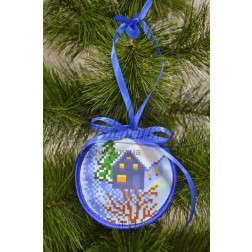 Схема Пошита новорічна іграшка Надвечір’я (серія: Ніч чудес) для вишивки бісером і нитками на тканині (ТР210аБ1010)