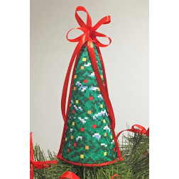 Набір бісеру Preciosa для вишивки бісером до схеми для вишивання Пошита новорічна верхівка на ялинку Різдвяна ялинка (серія: На передодні свята) (ТР235аБ1418b)