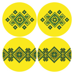 Набір для вишивки бісером Барвиста Вишиванка Українські візерунки 31х31 (ТР693пн3131k)