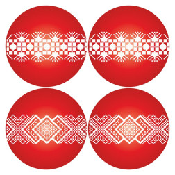 Непошиті новорічні іграшки для вишивки бісером і нитками на габардині. Українські візерунки (ТР708пн3131)