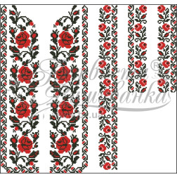 Набір ниток DMC для вишивки хрестиком до заготовки дитячої вставки – вишиванки на 6-12 років Весільні пари ВД021пБннннh