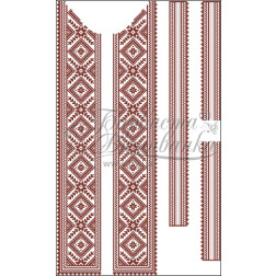 Набір ниток DMC для вишивки хрестиком до заготовки чоловічої вставки для сорочки – вишиванки Жито (ВЧ009пБннннh)