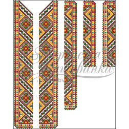 Набір ниток DMC для вишивки хрестиком до заготовки чоловічої вставки для сорочки – вишиванки Писанка (ВЧ020пБннннh)