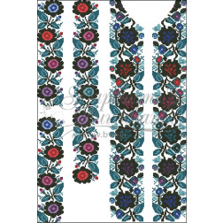 Набір ниток DMC для вишивки хрестиком до заготовки чоловічої вставки для сорочки – вишиванки Борщівська сучасна (ВЧ030пБннннh)