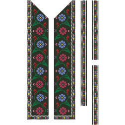 Набір ниток DMC для вишивки хрестиком до заготовки чоловічої вставки для сорочки – вишиванки Борщівський край (ВЧ065пБннннh)