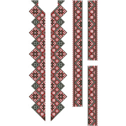 Набір ниток DMC для вишивки хрестиком до заготовки чоловічої вставки для сорочки – вишиванки Зоряна ніч (ВЧ073пБннннh)
