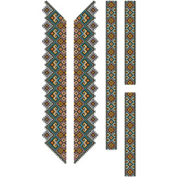 Набір ниток DMC для вишивки хрестиком до заготовки чоловічої вставки для сорочки – вишиванки Квітуче Прикарпаття (ВЧ081пБннннh)