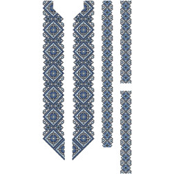 Набір ниток DMC для вишивки хрестиком до заготовки чоловічої вставки для сорочки – вишиванки Сучасність (ВЧ083пБннннh)