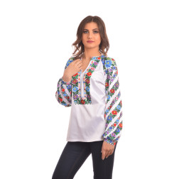 Блузка-вишиванка жіноча вишита бісером ЖБ095кБ4614
