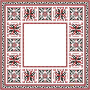 Схема Український орнамент для вишивки бісером і нитками на тканині (ТР046пБ5050)