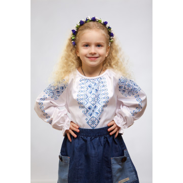 Пошита дитяча блузка-вишиванка Зірка для вишивки бісером і нитками БД018кБ3401