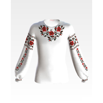 Пошита дитяча блузка-вишиванка Весільні пари для вишивки бісером і нитками (БД024кБ3801)