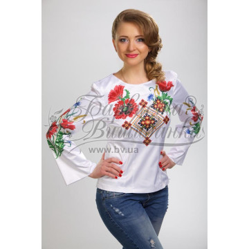Набір бісеру Preciosa для вишивки бісером до заготовки жіночої блузки – вишиванки Український степ (БЖ039пБннннb)