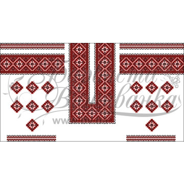 Набір ниток DMC для вишивки хрестиком до заготовки жіночої блузки – вишиванки Старовинний орнамент БЖ068пБннннh
