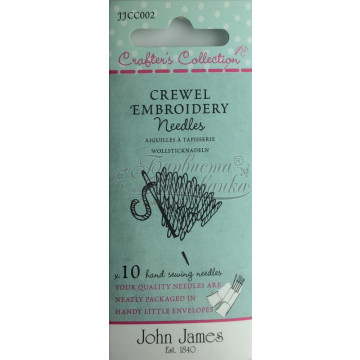 Crewel Embroidery - Набір голок для вишивки гладдю (Розмір 22/26) (JJCC002)