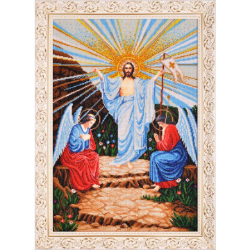 Картина вишита бісером Барвиста Вишиванка  Воскресіння Христове 48х67 (ОТ001ан4059)
