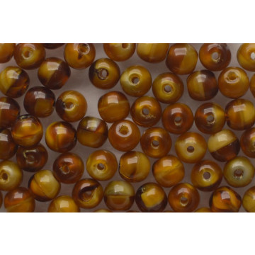 Round Beads 4mm(loose) : Milky Caramel PB1-04-16127-1