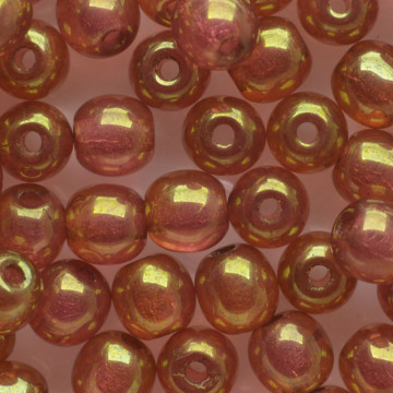 Round Beads 4mm(loose) : Goldish Milky Pink PB1-04-LK71010-1