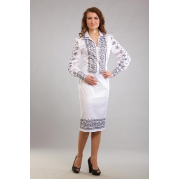 Пошита жіночої блузка-вишиванка Стильна для вишивки бісером і нитками (ПЛ077кБ4418)
