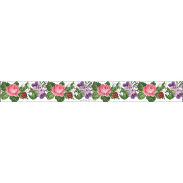 Набір ниток DMC для вишивки хрестиком до заготовки жіночої спідниці – вишиванки Ніжні квіти СЖ130пБннннh