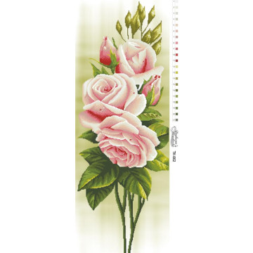 Набір для вишивки бісером Барвиста Вишиванка Свіжі троянди 36х96 (ТК002пн3696k)