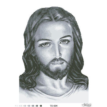 Набір для вишивки бісером Барвиста Вишиванка Ісус сірий 45х60 (ТО004пн4560k)