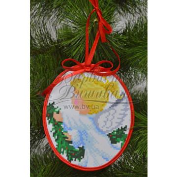 Схема Пошита новорічна іграшка Добрий ангел (серія: Ангелики) для вишивки бісером і нитками на тканині (ТР219аБ1416)