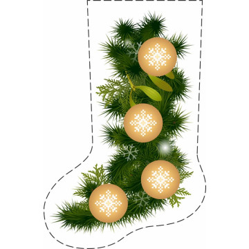 Набір бісеру Preciosa для вишивки бісером до схеми для вишивання Непошитий Новорічний чобіток Дивовижний настрій. (ТР629пБ2335b)
