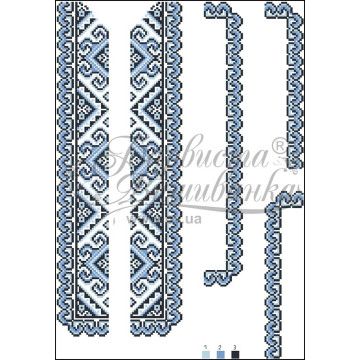 Набір ниток DMC для вишивки хрестиком до заготовки дитячої вставки – вишиванки на 6-12 років Кучерява безмежність ВД002пБннннh