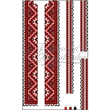 Набір ниток DMC для вишивки хрестиком до заготовки дитячої вставки – вишиванки на 6-12 років Старовинний орнамент ВД008пБннннh