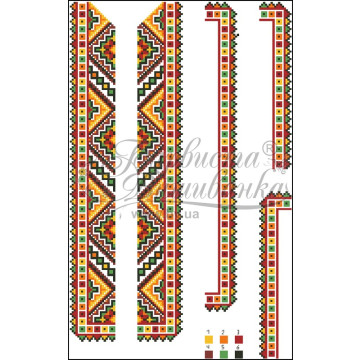 Набір бісеру Preciosa для вишивки бісером до заготовки дитячої вставки – вишиванки на 6-12 років Писанка (ВД020пБннннb)