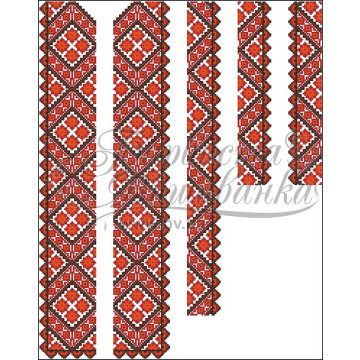 Набір ниток DMC для вишивки хрестиком до заготовки чоловічої вставки для сорочки – вишиванки Світанок (ВЧ014пБннннh)