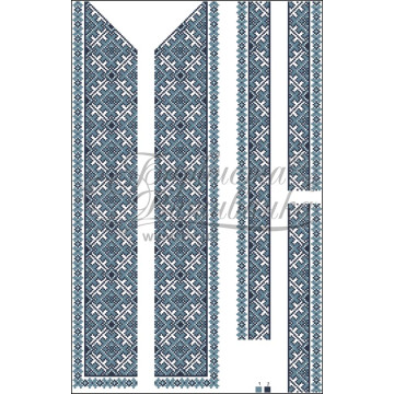 Набір ниток DMC для вишивки хрестиком до заготовки чоловічої вставки для сорочки – вишиванки Львівська (ВЧ043пБннннh)