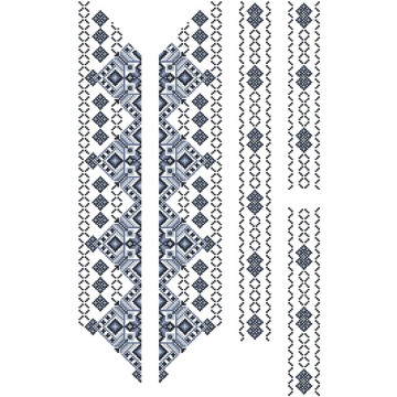 Набір ниток DMC для вишивки хрестиком до заготовки чоловічої вставки для сорочки – вишиванки Діброва (ВЧ075пБннннh)