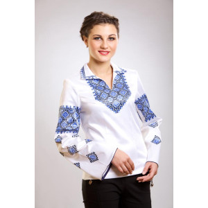 Сшитая женская блузка – вышиванка  Нежность для вышивки бисером и нитками (БЖ031кБ4400)