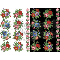 Набор бисера Preciosa для вышивки бисером к схеме для вышивания на водорастворимом клеевом флизелине Канва с нанесенным рисунком (ФЛ013гн2030b)