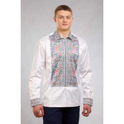 Сшитая мужская сорочка – вышиванка  Борщевская современная для вышивки бисером и нитками (СЧ033кБ4807)