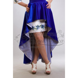 Набор бисера Preciosa для вышивки бисером к женской заготовке юбки – вышиванки Синие цветы (СЖ018пБннннb)