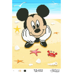 Схема картины Микки Маус (Серия: Микки Маус и его друзья) для вышивки бисером на ткани (ТД032пн2130)