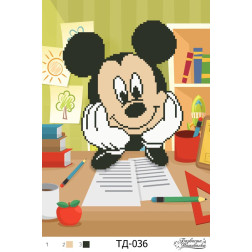 Схема картины Микки Маус (Серия: Микки Маус и его друзья) для вышивки бисером на ткани (ТД036пн2130)