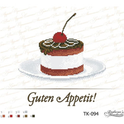 Схема картины Пирожное “Guten Appetit!” для вышивки бисером на габардине (ТК094пн3328)