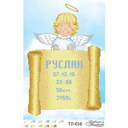 Схема картины Метрика мальчика «Свиток» для вышивки бисером на ткани (ТЛ016пн2233)