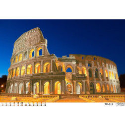 Схема картины Колоссальный Колизей (Рим, центр города) для вышивки бисером на ткани (ТМ019пн6443)