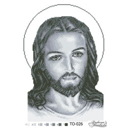 Схема картины Иисус серый для вышивки бисером на ткани (ТО026пн3545)
