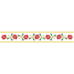 Набор для вышивания бисером Барвиста Вышиванка Новогодняя скатерть-дорожка Новогодний цветок 102х16 (ТР153пБ9916k)