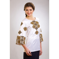 Блузка-вышиванка женская вышитая бисером (ЖБ033кБнн02)