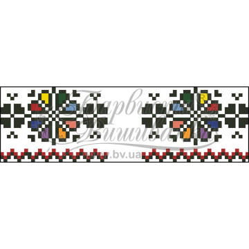 Набор для вышивания бисером Барвиста Вышиванка Рушничок для Свадебных букетов и декора 10х25 (ТР052пн1025k)
